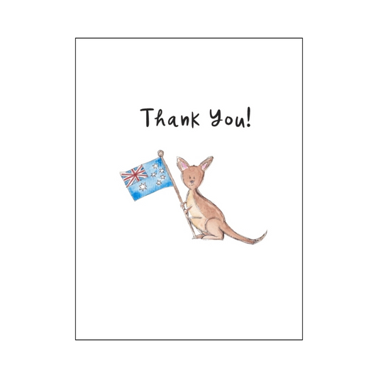 Australia Kangaroo Thank You card