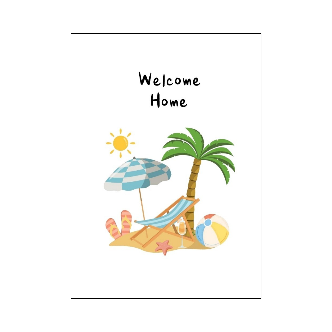 Beach Scene Welcome Home Card
