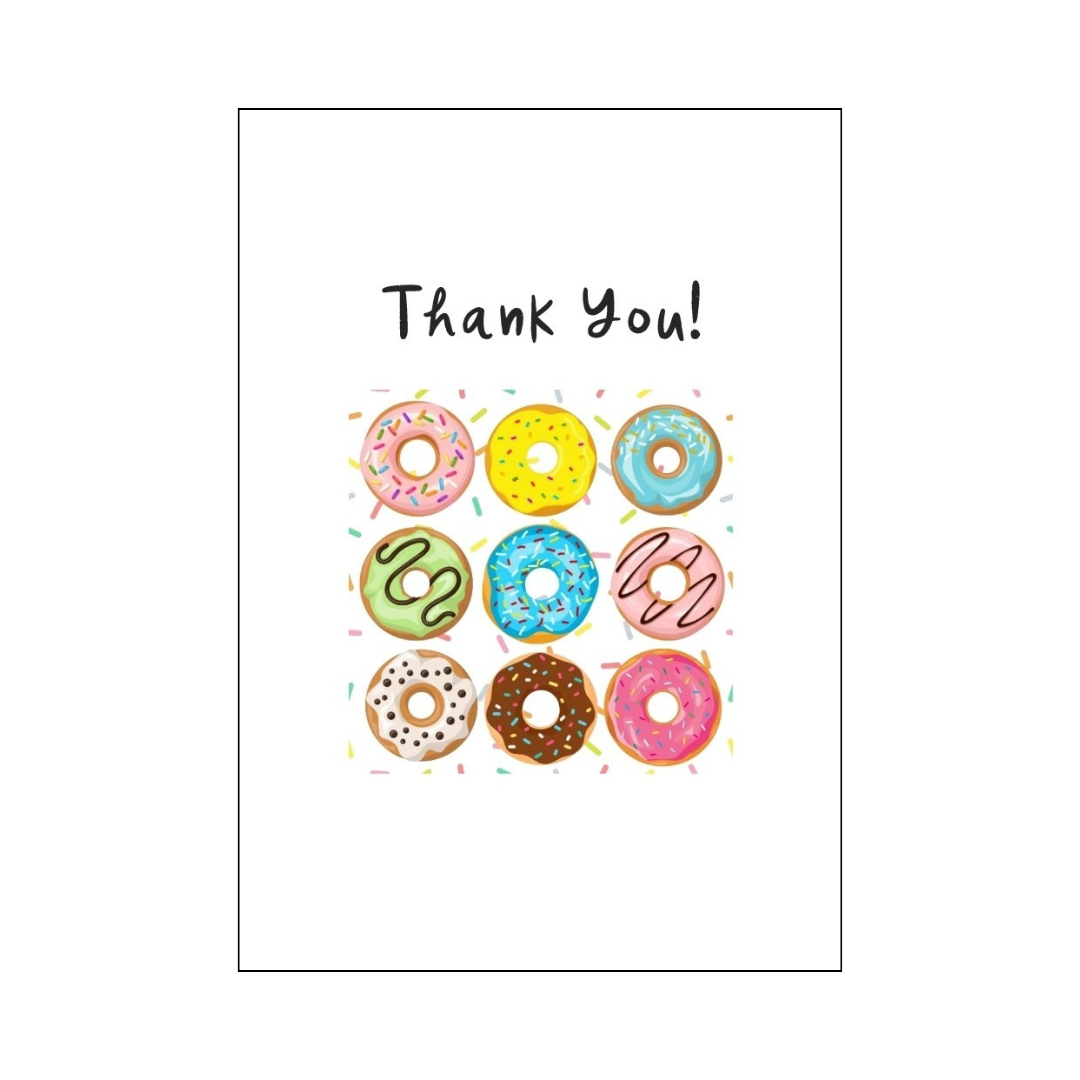 Doughnuts and Sprinkles Thank You Card
