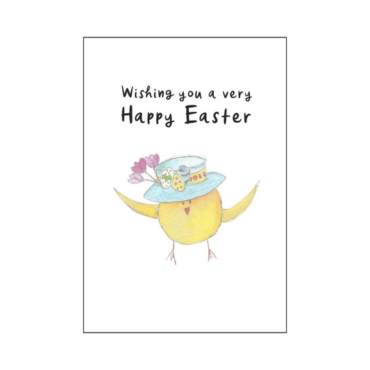 Happy Easter Bonnet Greetings Card