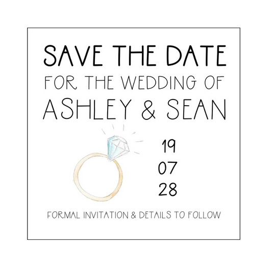 Engagement Ring Save the Date