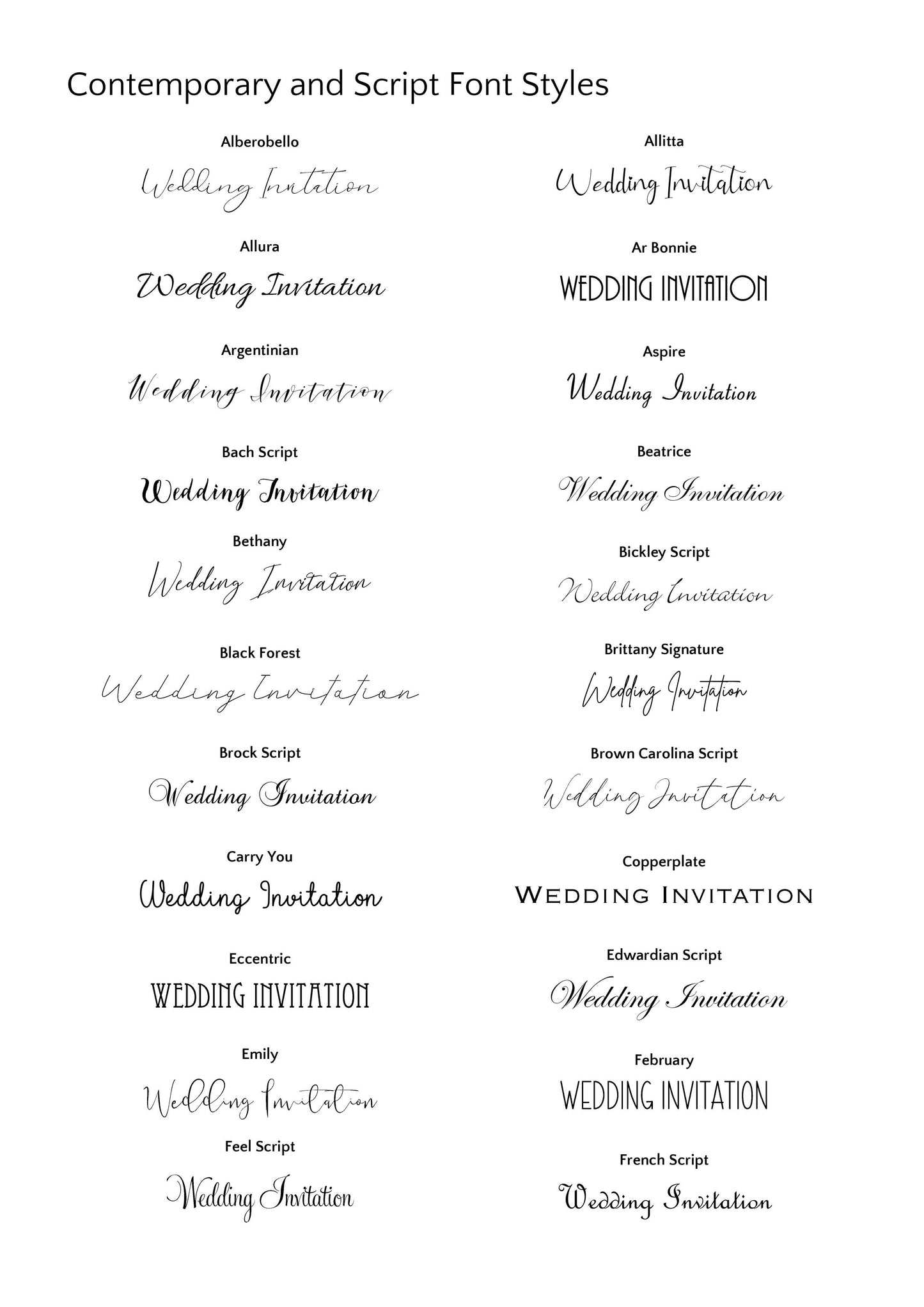 Font Library Contemporary and Fancy Fonts 1