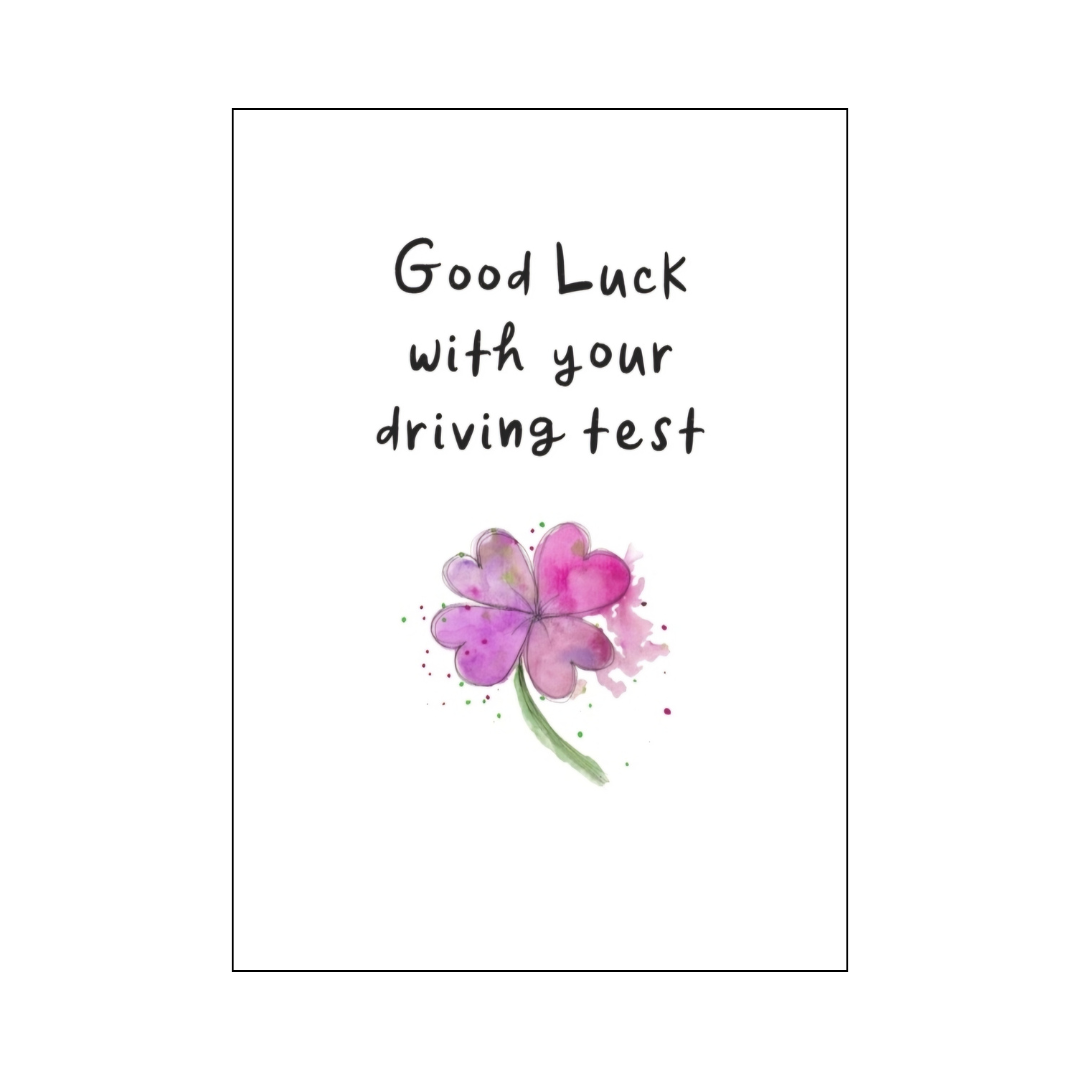 Good luck with your driving test good luck card