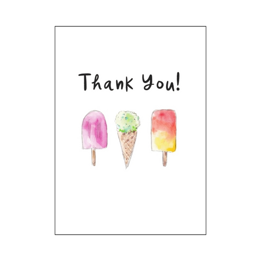 Ice Lollies Thank You card