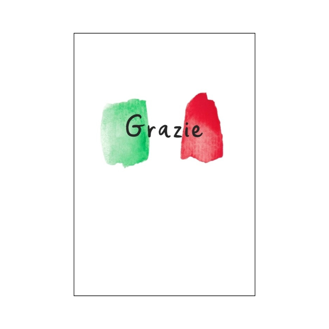 Italian Flag Thank You Card