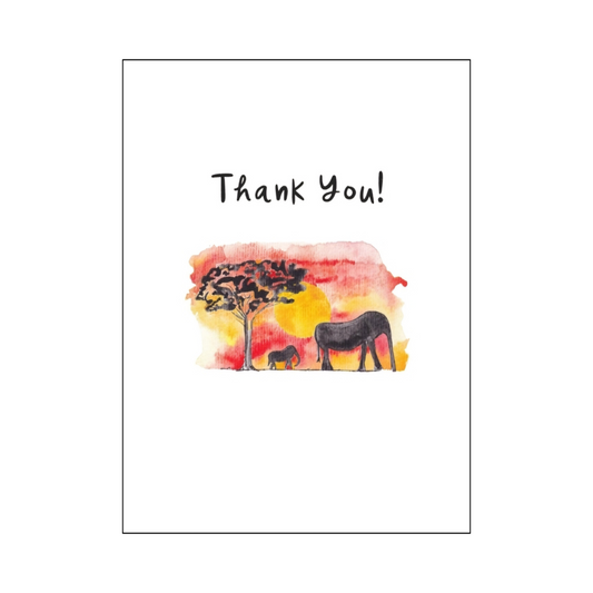 Safari Elephants Thank You card