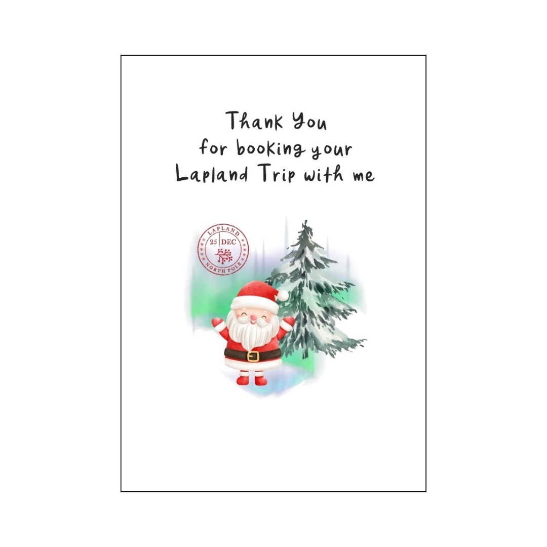 Santa Lapland Postmark Thank You Card