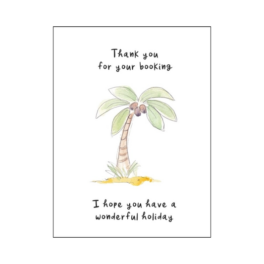 Single Palm Tree Thank You Card