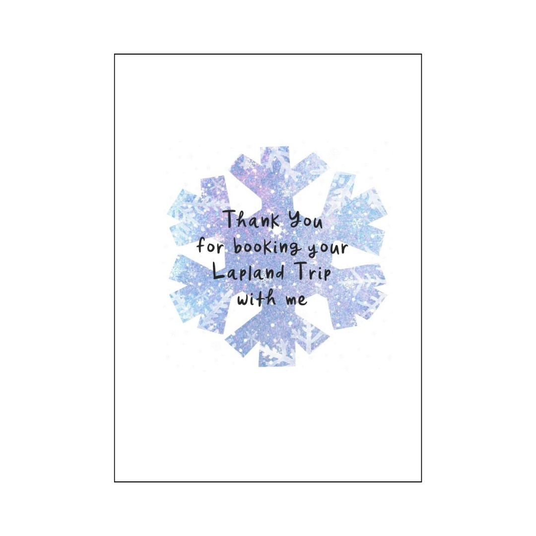 Snowflake Background Thank You Card