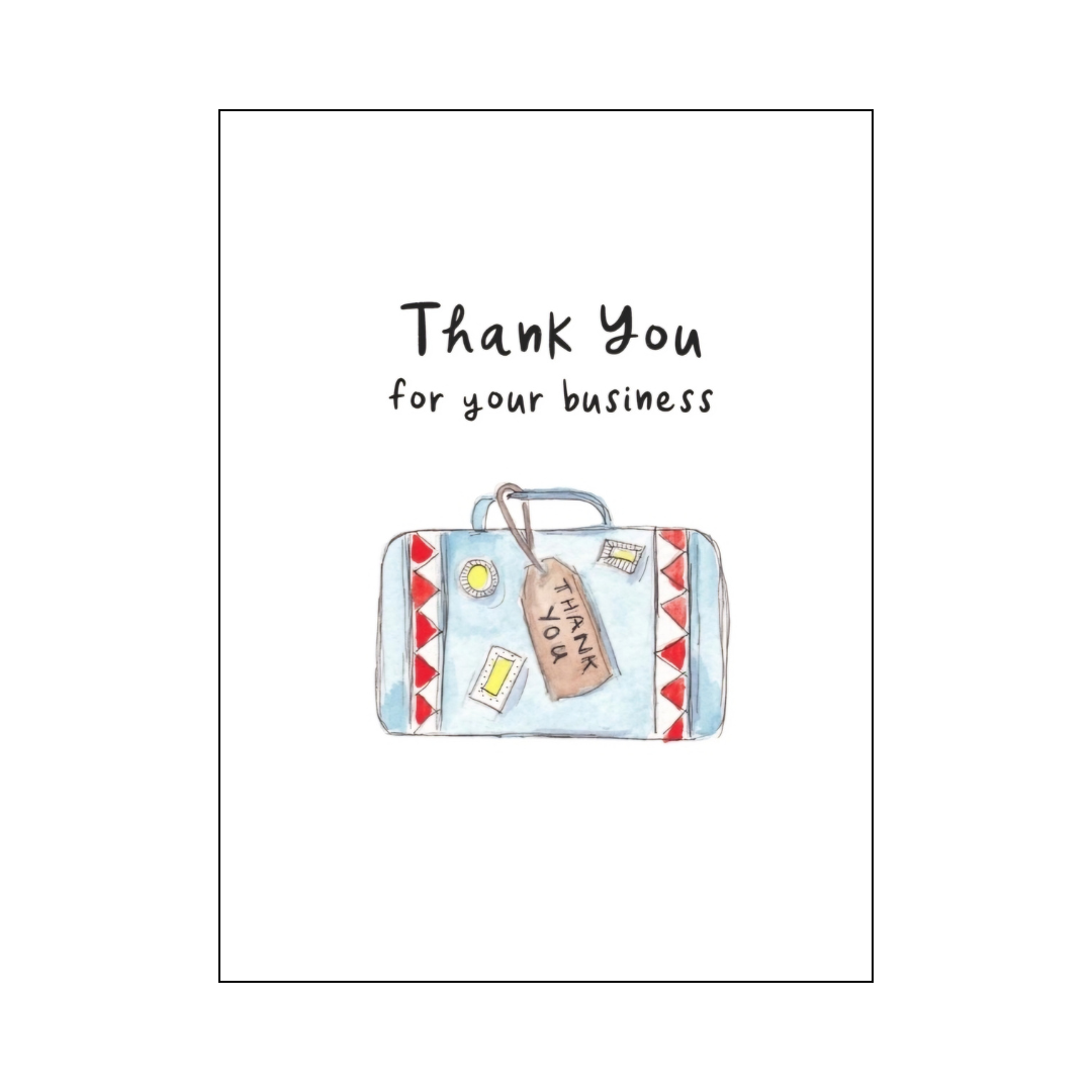Suitcase Thank You for your business card