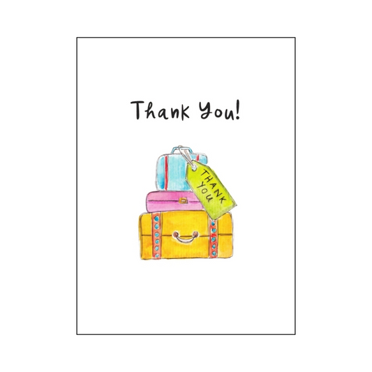 Thank You suitcase stack thank you card