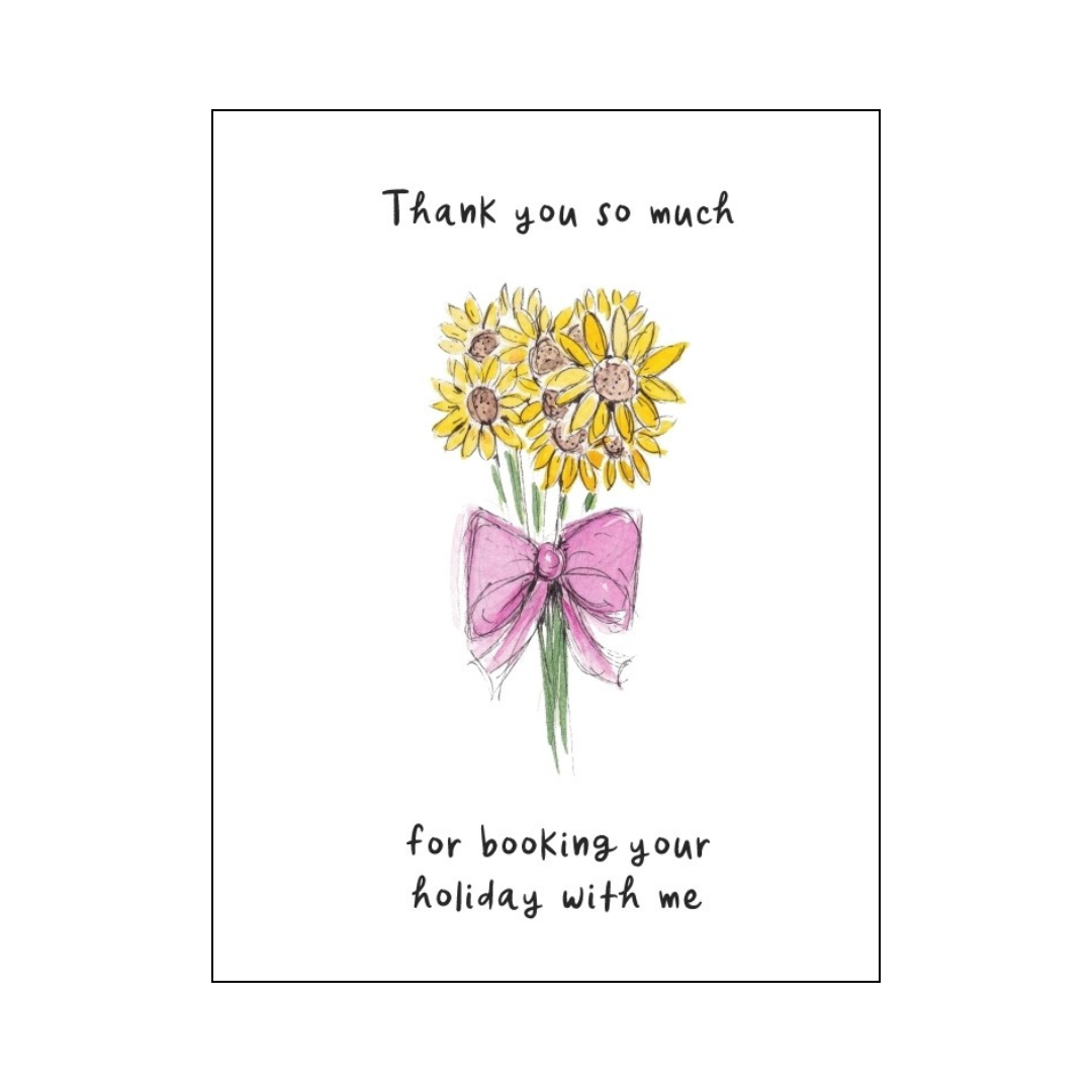 Sunflower Bouquet Thank You Card