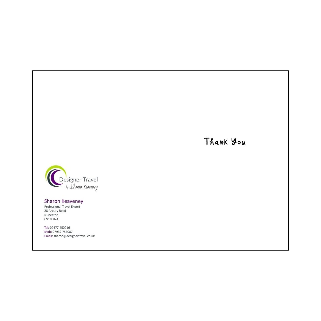Cruise Ship and Fishies Thank You Card