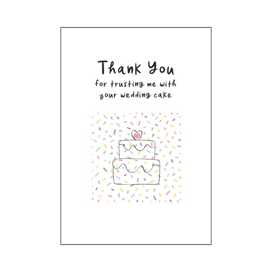 Wedding Cake and Sprinkles Thank You Card