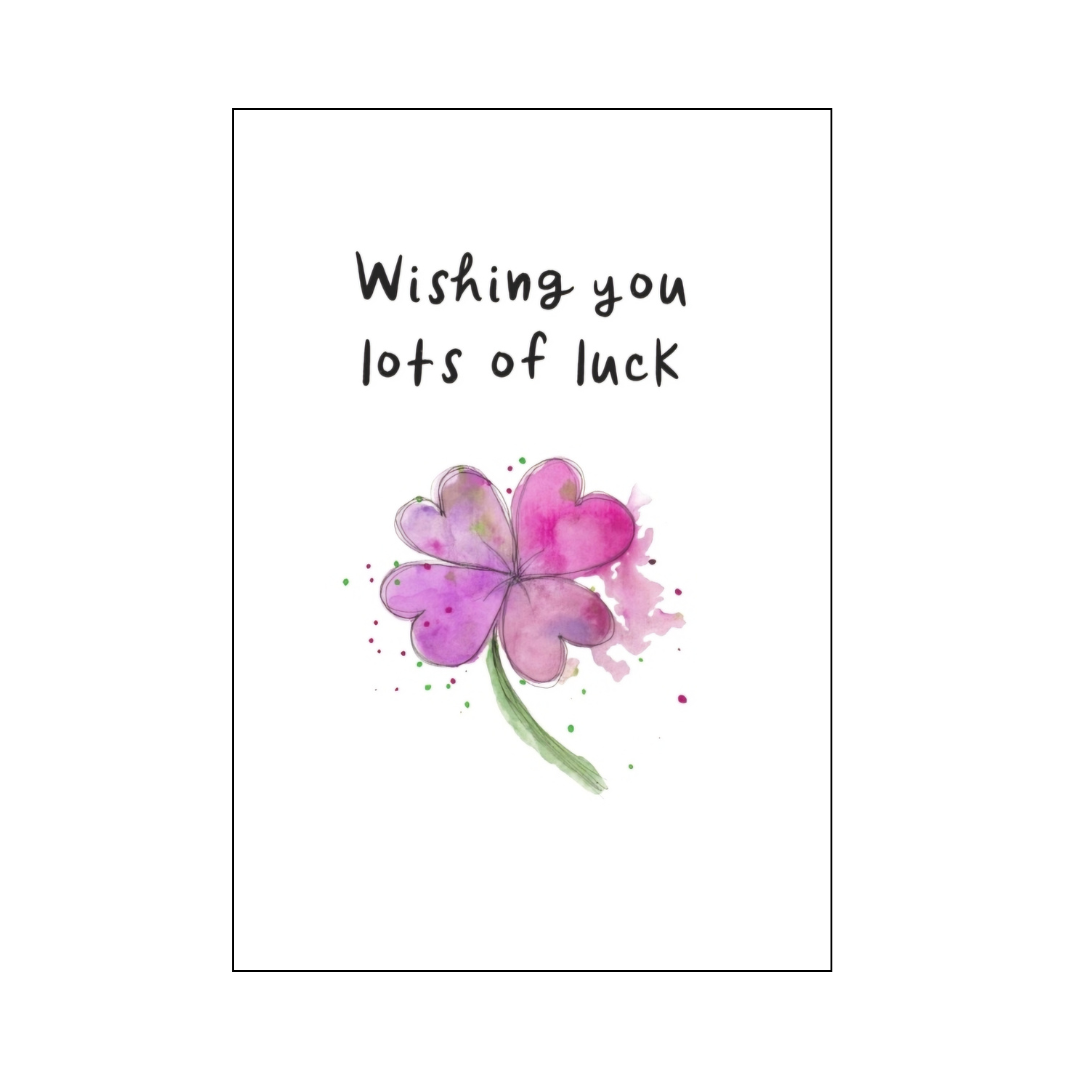 Wishing you lots of luck good luck card