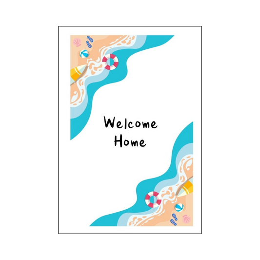 Bright Beach Corner Welcome Home Card