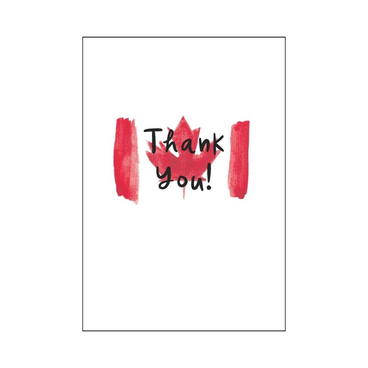 Canadian Flag Thank You Card