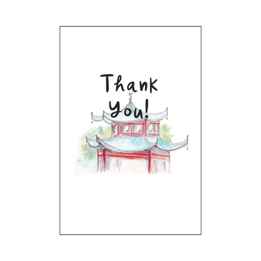 Chinese Temple Thank You Card