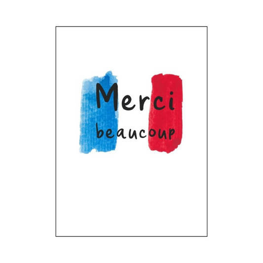 French Flag Thank You Card