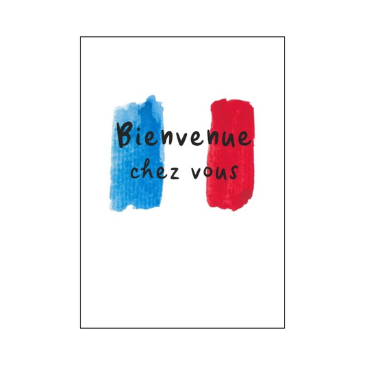 French Flag Welcome Home Card