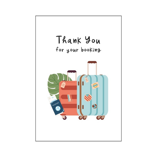 Luggage and Passport Thank You Card