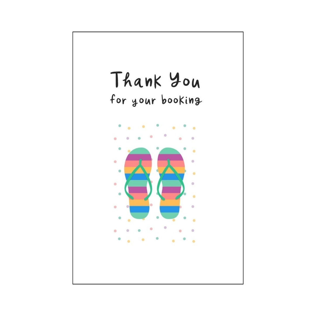 Polka Dots and Flip Flops Thank You Card