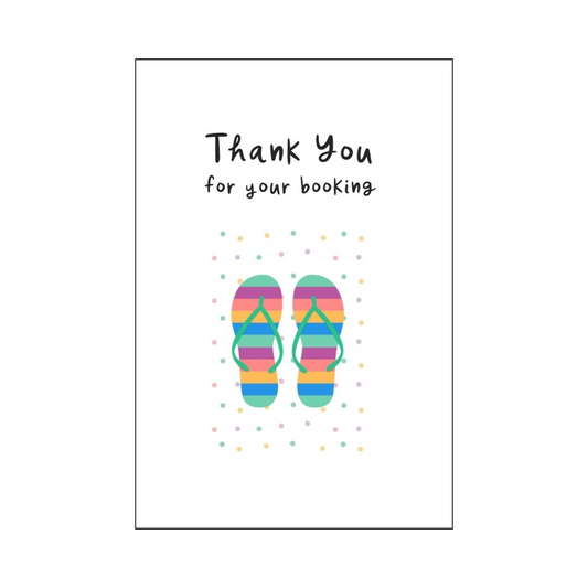 Polka Dots and Flip Flops Thank You Card