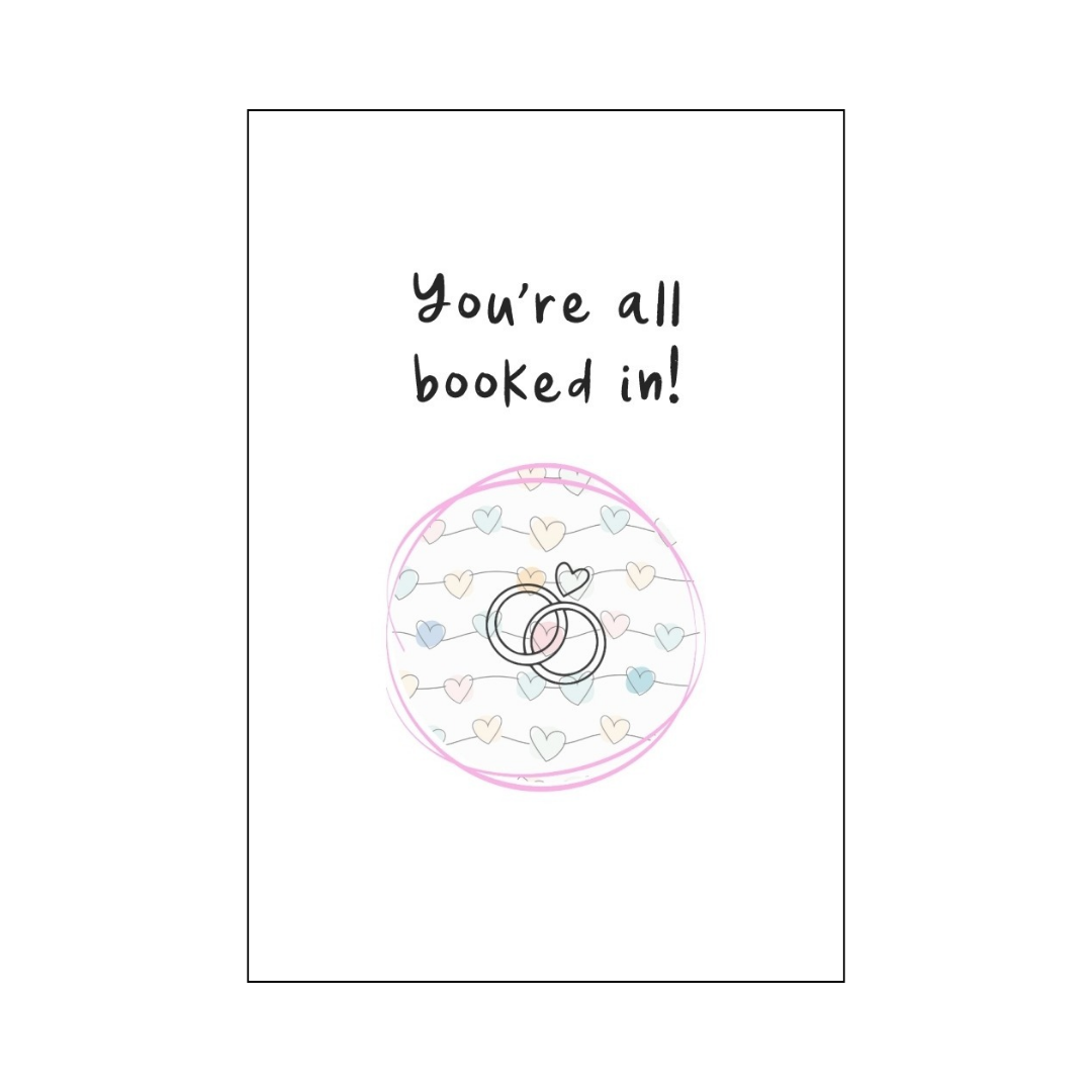 Rings and Heart String Thank You Card