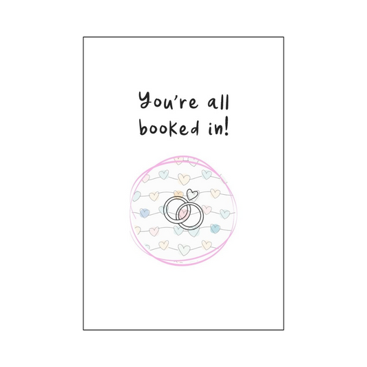 Rings and Heart String Thank You Card