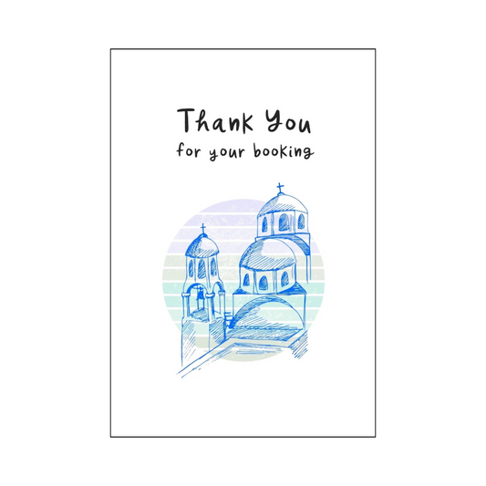 Santorini Scene Thank You Card