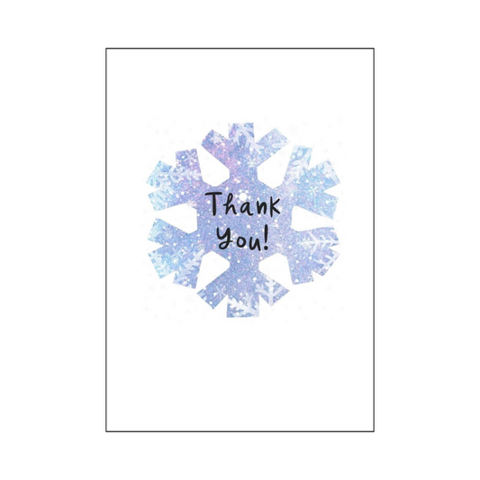 Snowflake Background Thank You Card