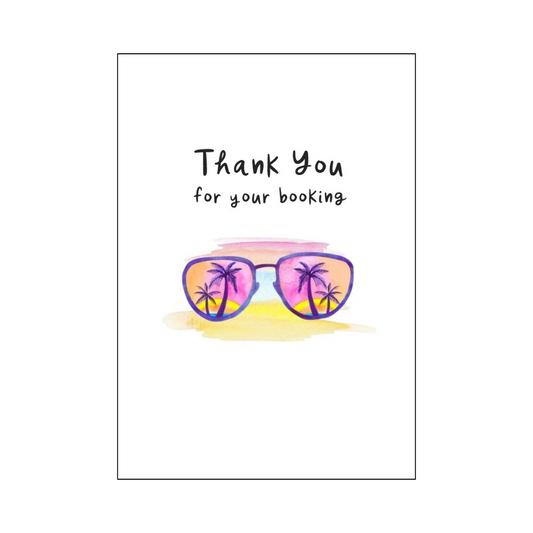 Sunglasses and Sunset Shades Thank You Card