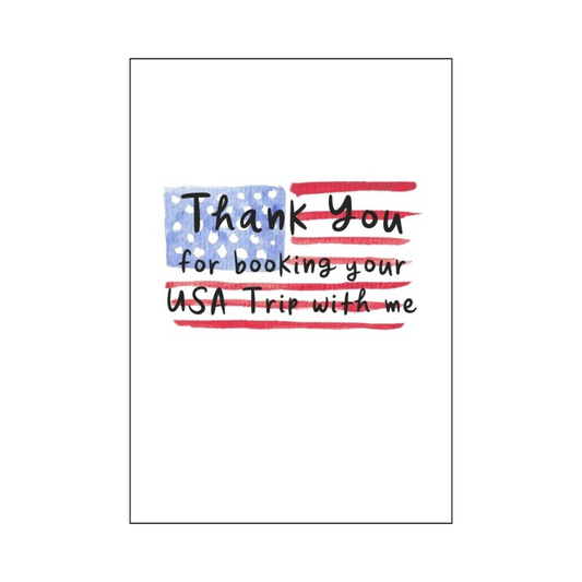 USA Flag Thank You Card