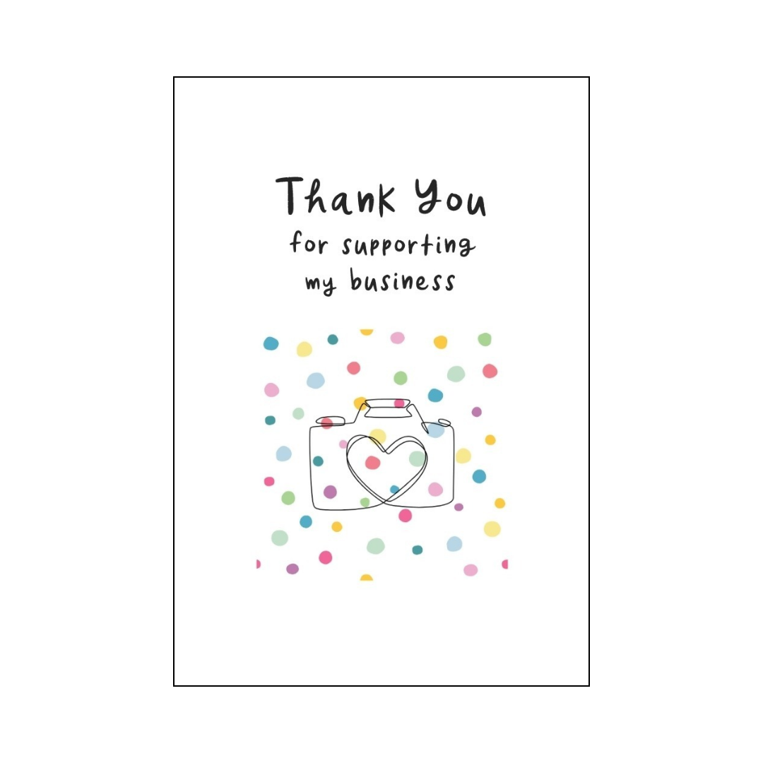 Wedding Confetti Camera Thank You Card